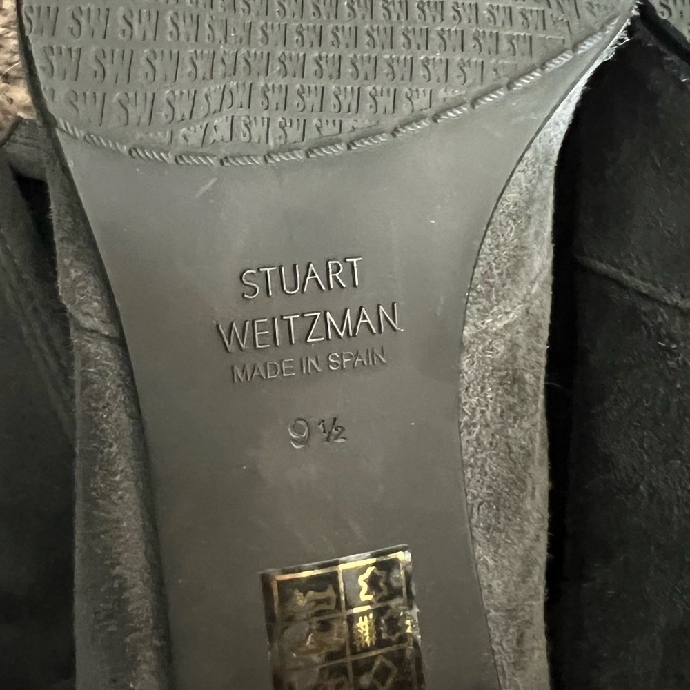 Stuart Weitzman Keenland Women's Knee High Boots Grey Suede - Picture 6 of 7